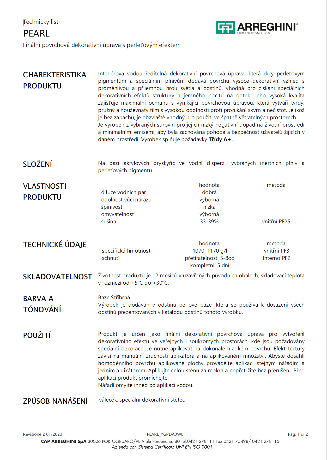 Technický list Technický list