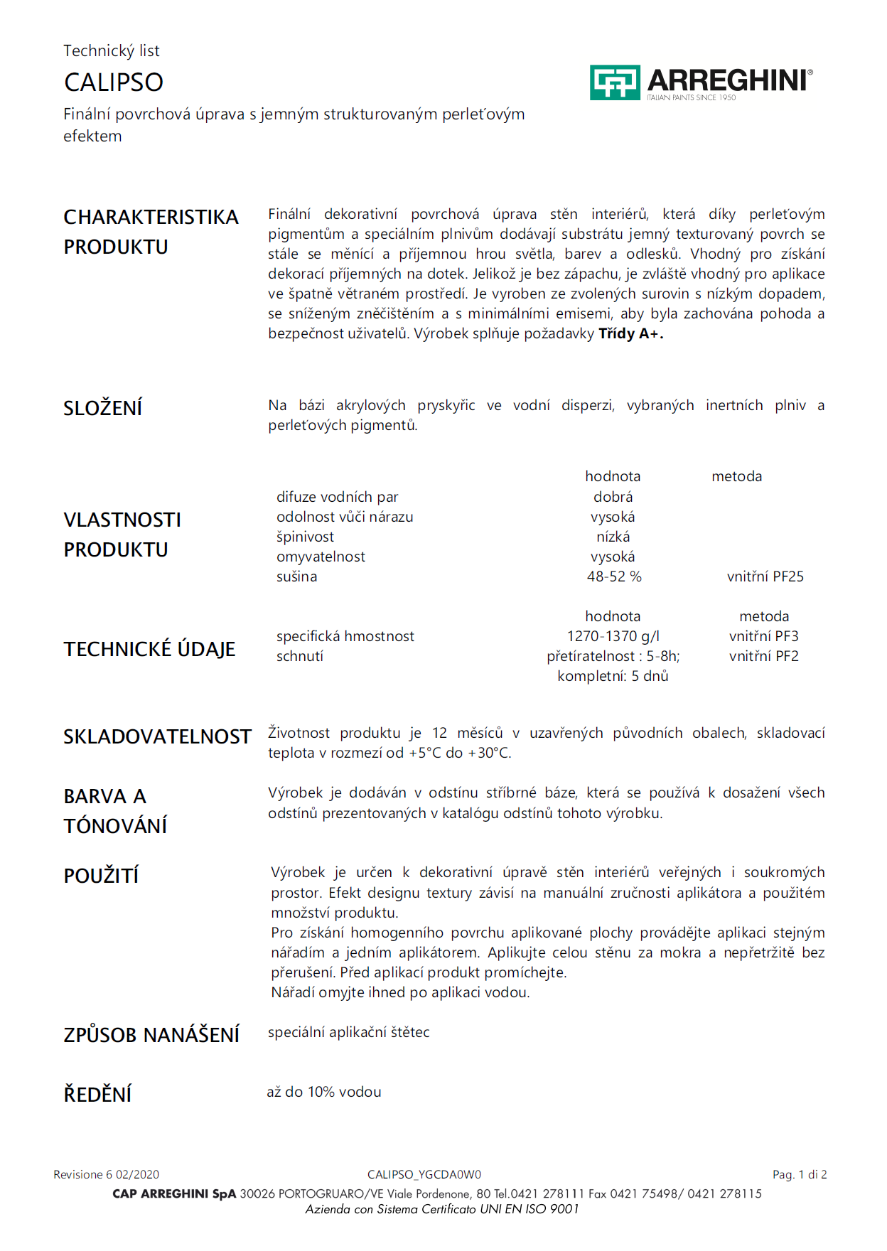 Technický list Technický list